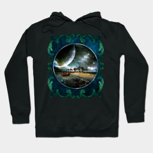 Wondeful tropical island in the night Hoodie